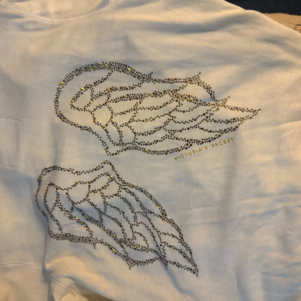 Victoria's Secret Rhinestone Wing Graphic hoodie- Vintage early 2000